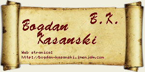 Bogdan Kašanski vizit kartica
